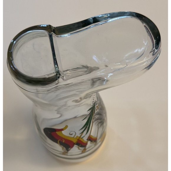 Deutschland German Qualitat WS Hand Made Glass Drinking Boot Gold Rimmed 8” - Picture 14 of 14